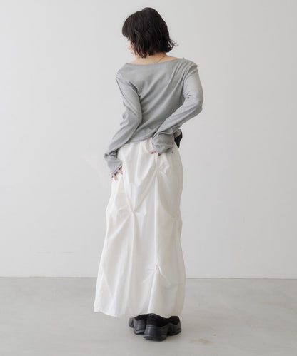 Kastane Flower Tuck Long Skirt - Image 6