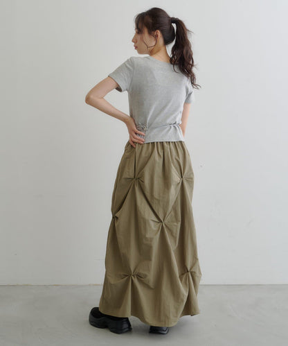 Kastane Flower Tuck Long Skirt - Image 19