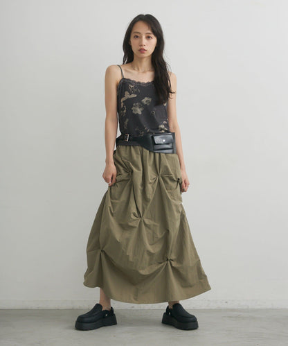 Kastane Flower Tuck Long Skirt - Image 21