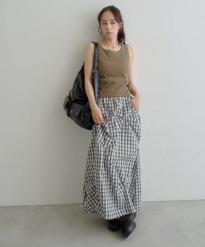 Kastane Flower Tuck Long Skirt - Image 35