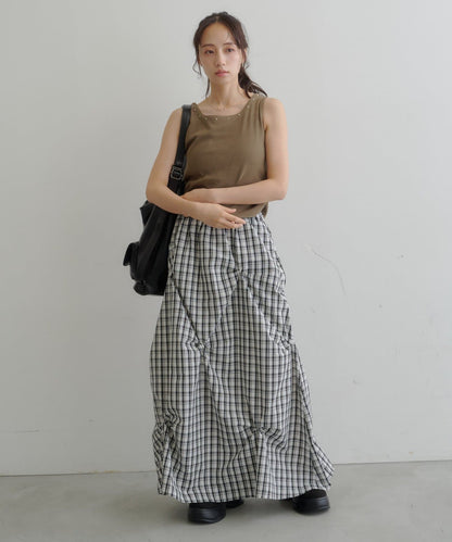 Kastane Flower Tuck Long Skirt - Image 34
