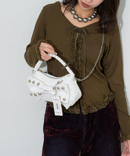 [CIAOPANIC] GRAIN Ribbon 2Way Bag - Image 7