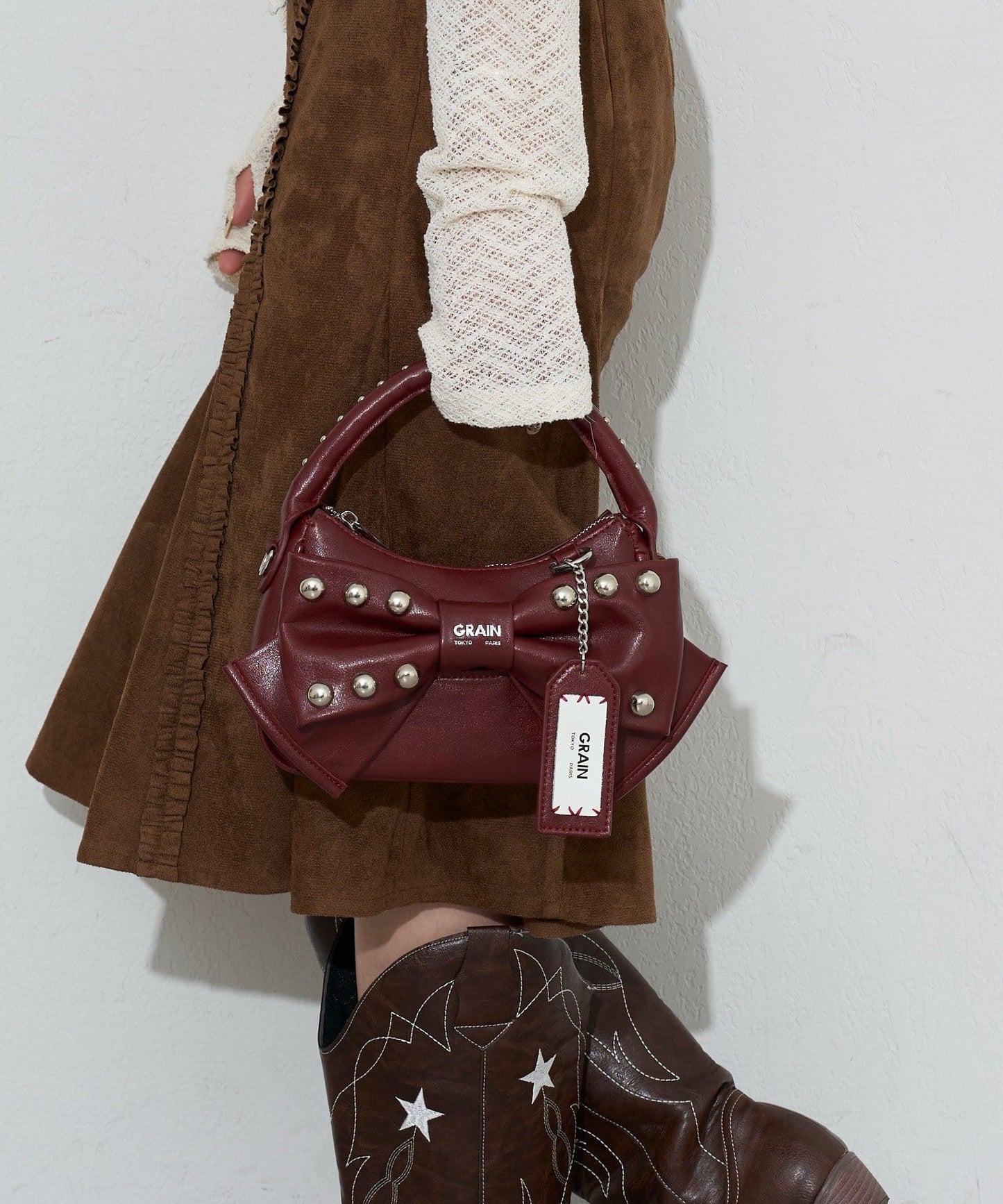 [CIAOPANIC] GRAIN Ribbon 2Way Bag - Image 13
