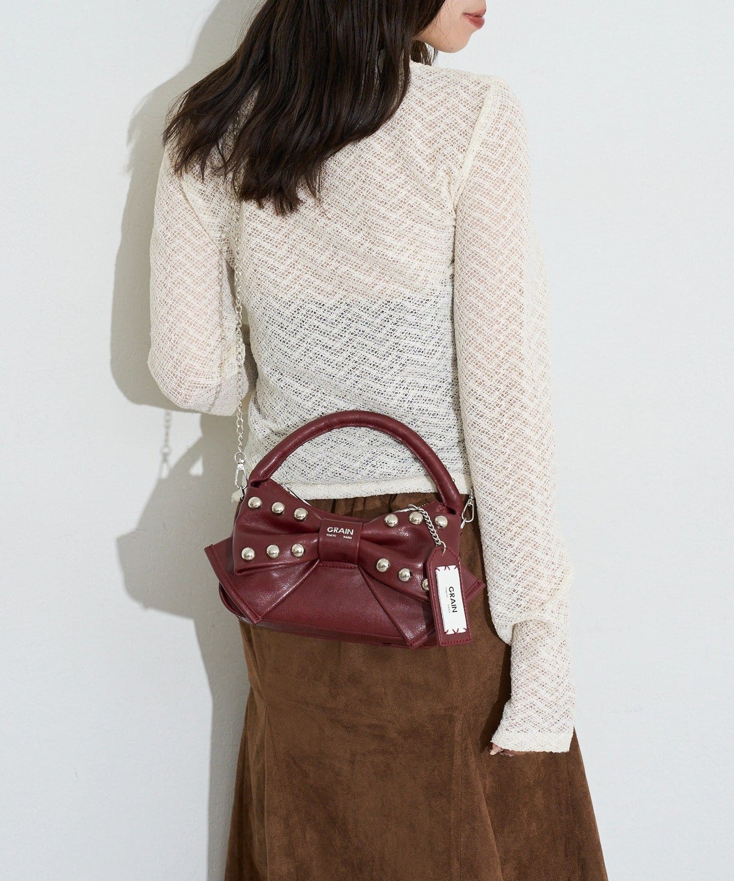 [CIAOPANIC] GRAIN Ribbon 2Way Bag - Image 14