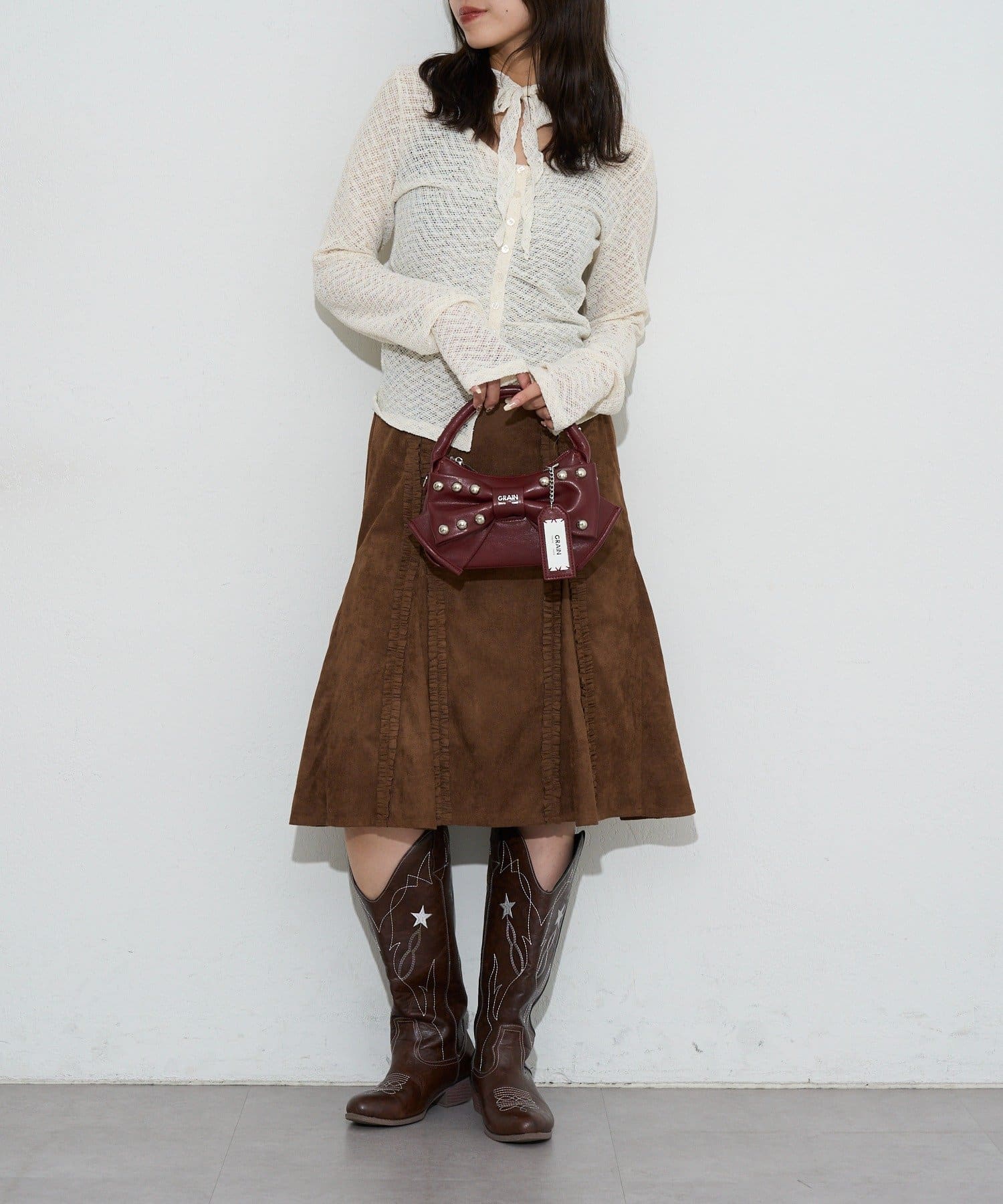 [CIAOPANIC] GRAIN Ribbon 2Way Bag - Image 18
