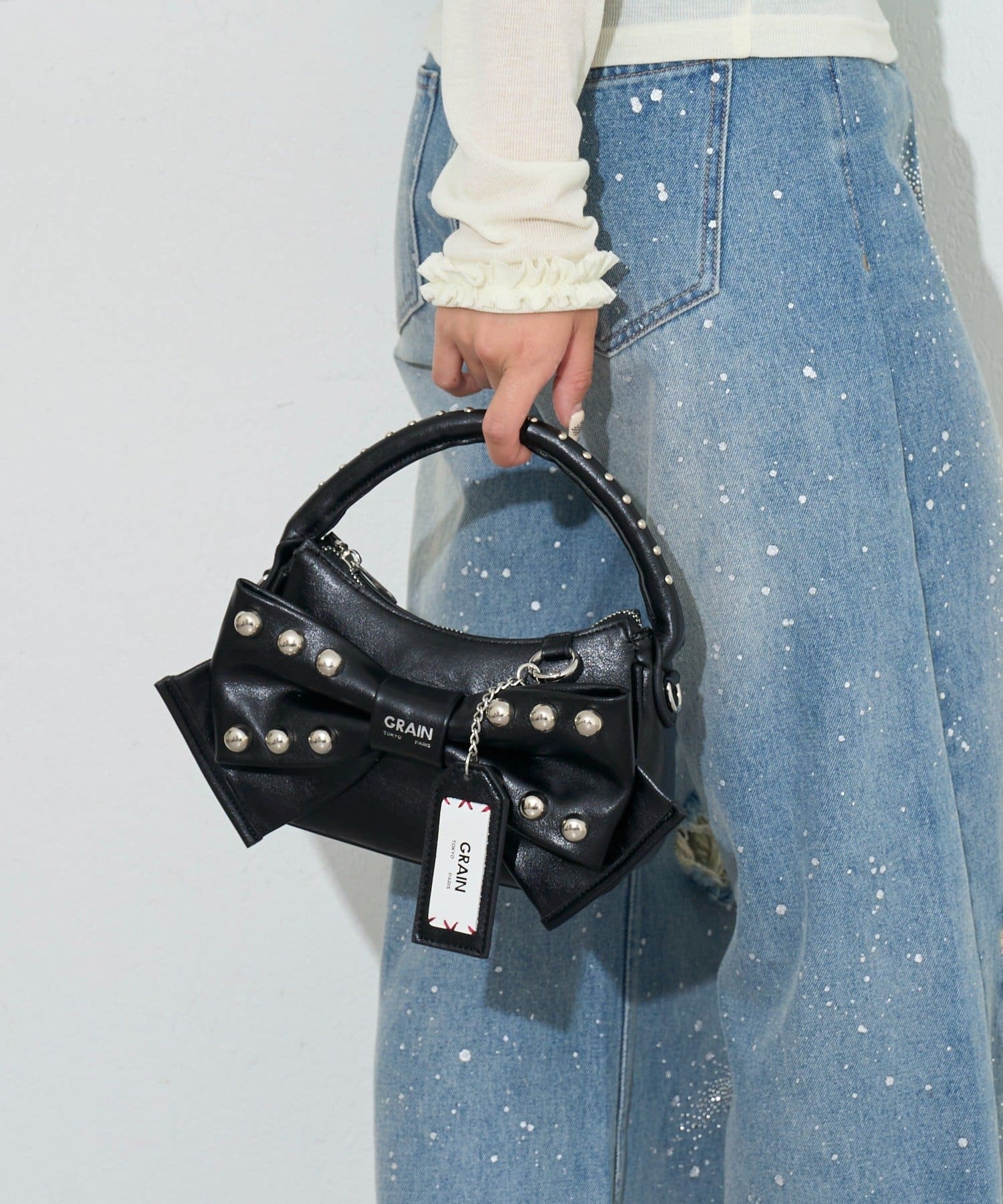 [CIAOPANIC] GRAIN Ribbon 2Way Bag - Image 24