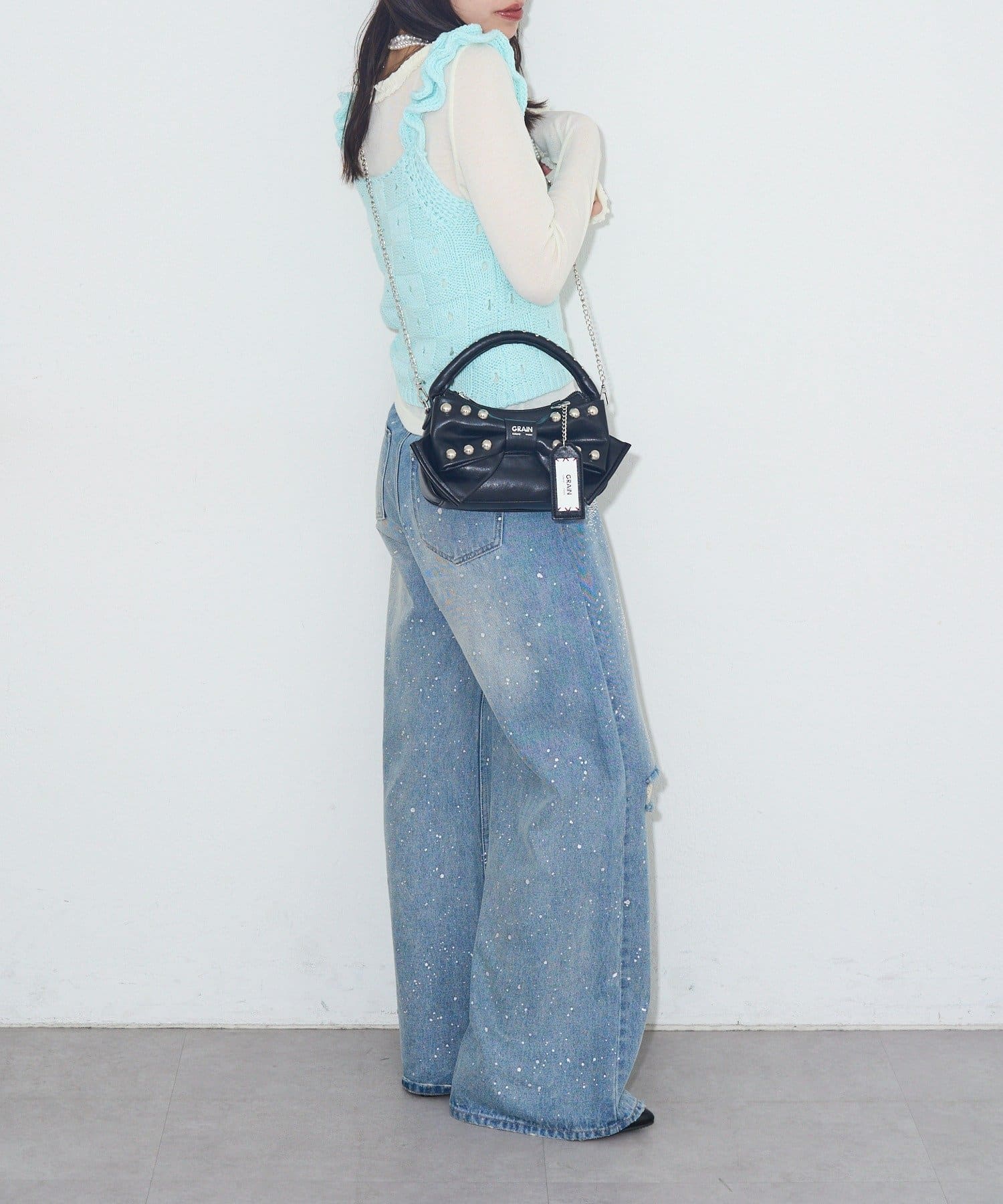 [CIAOPANIC] GRAIN Ribbon 2Way Bag - Image 26
