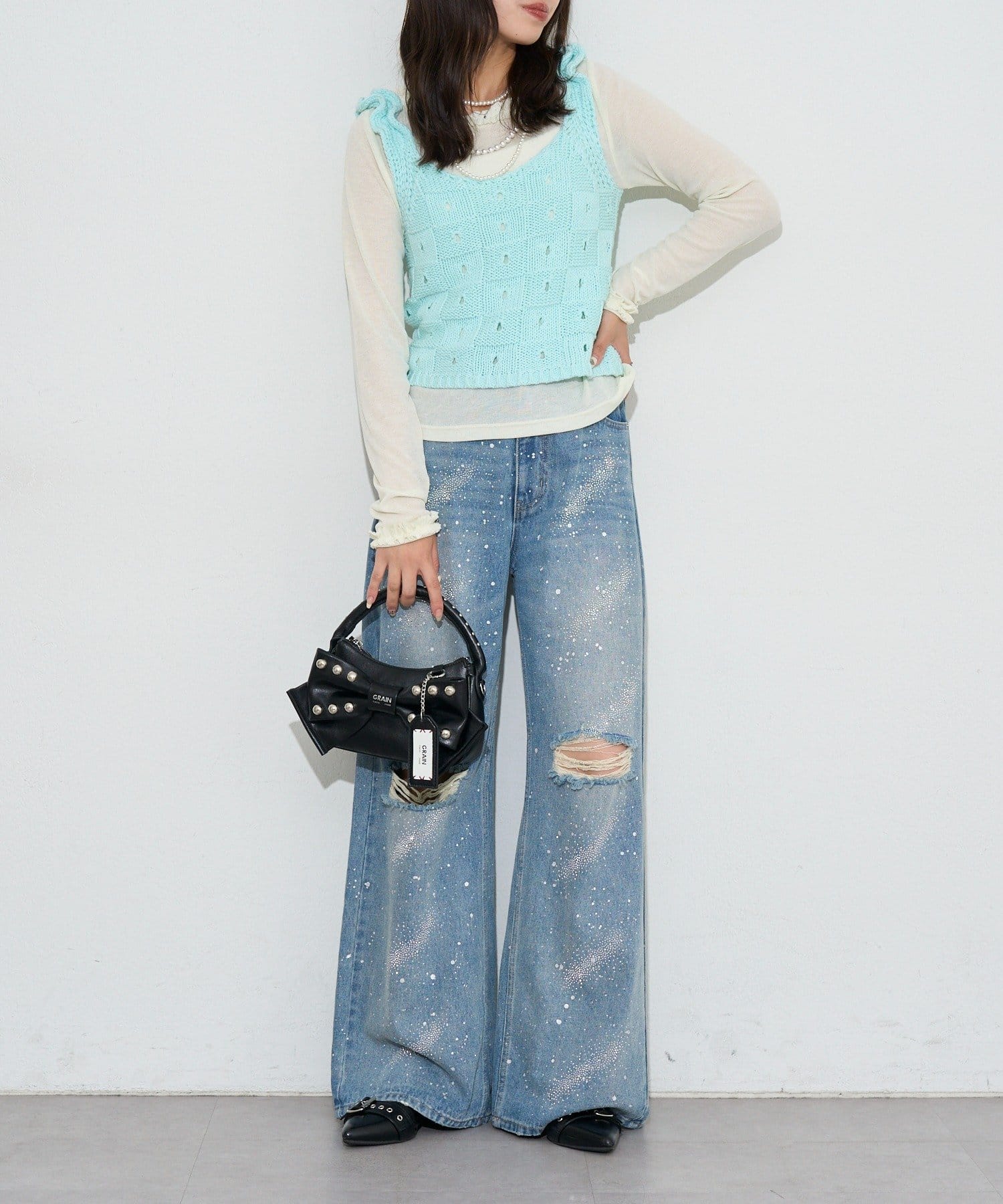 [CIAOPANIC] GRAIN Ribbon 2Way Bag - Image 28