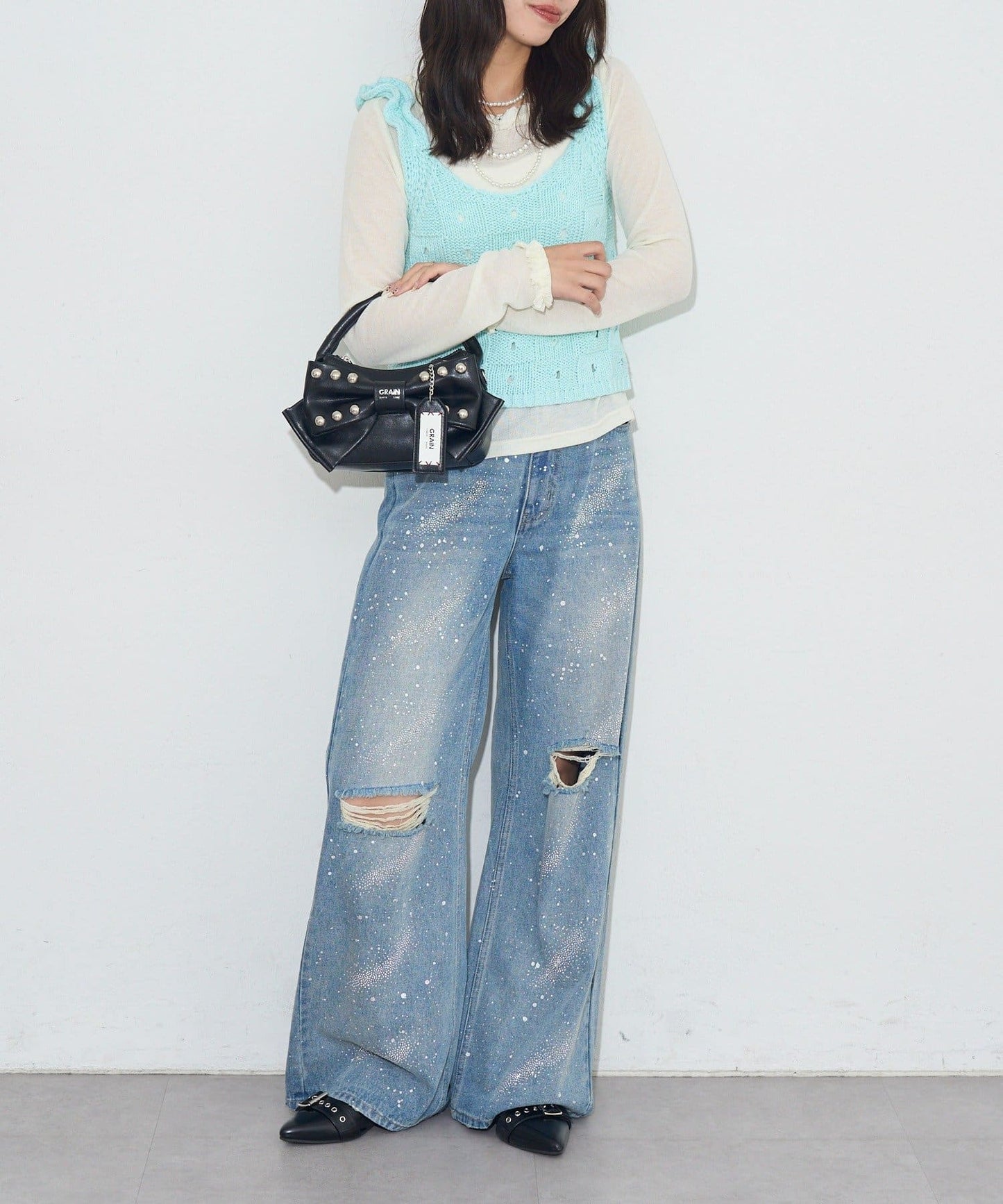 [CIAOPANIC] GRAIN Ribbon 2Way Bag - Image 29