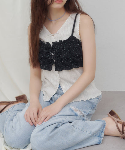 umm. By Discoat Lace floral bustier - Image 24