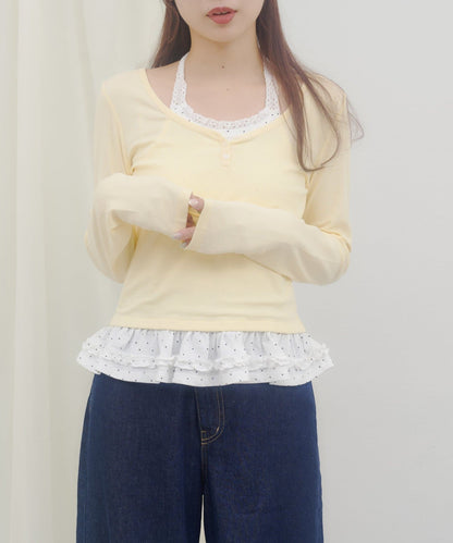 Umm. By Discoat Layered Henley-neck pullover - Image 9
