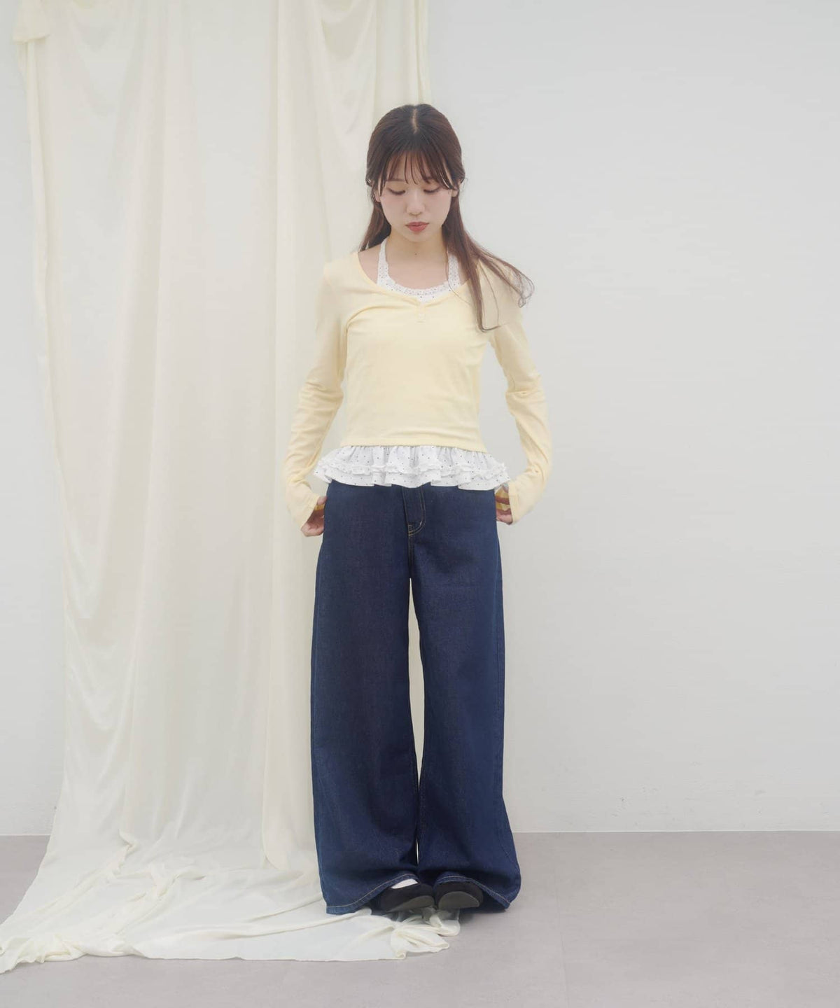 Umm. By Discoat Layered Henley-neck pullover - Image 10