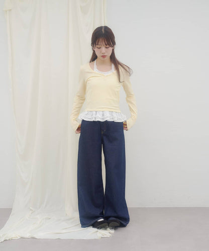 Umm. By Discoat Layered Henley-neck pullover - Image 10