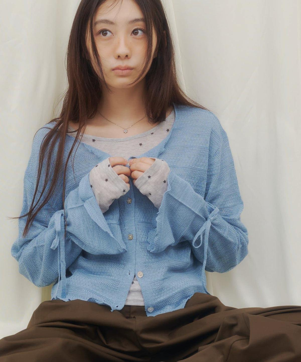 umm. By Discoat 各種紐扣 Sheer Cardigan - Image 4