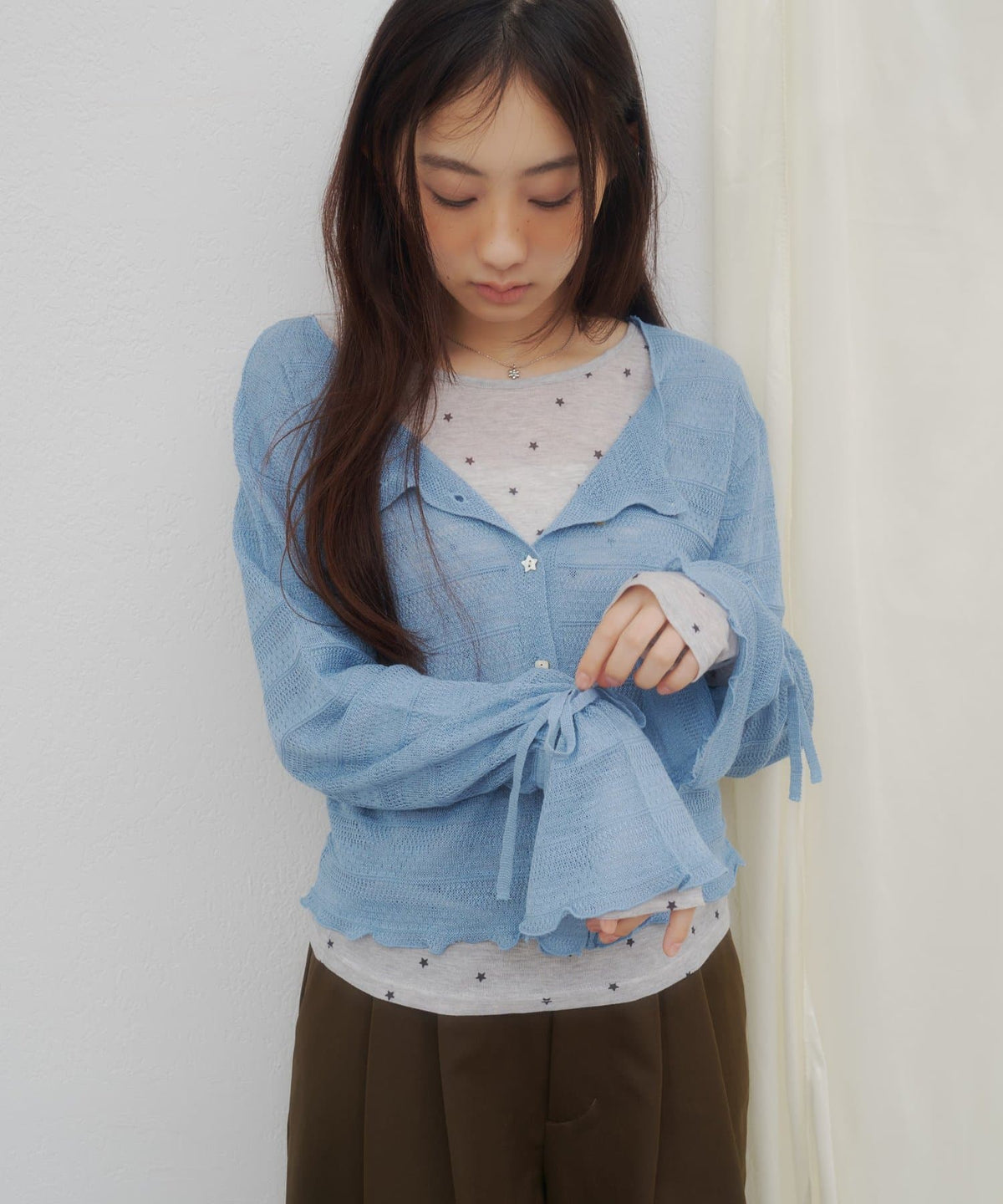 umm. By Discoat 各種紐扣 Sheer Cardigan - Image 12