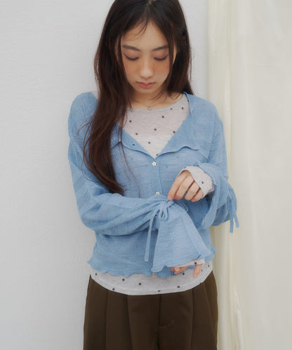 umm. By Discoat 各種紐扣 Sheer Cardigan - Image 12