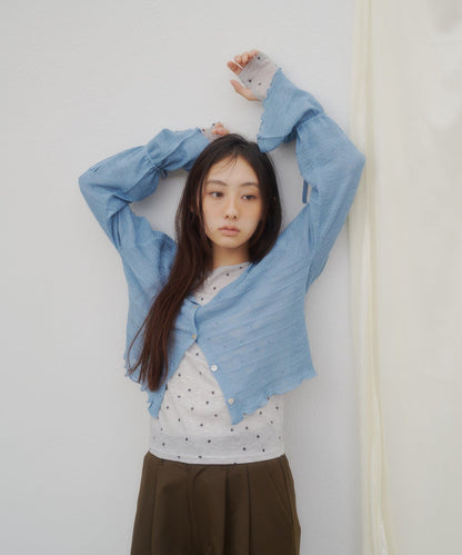 umm. By Discoat 各種紐扣 Sheer Cardigan - Image 13