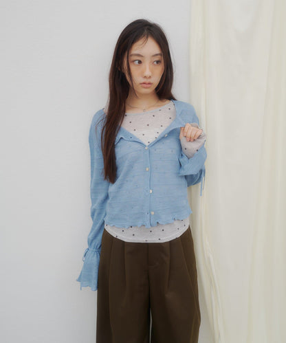 umm. By Discoat 各種紐扣 Sheer Cardigan - Image 17