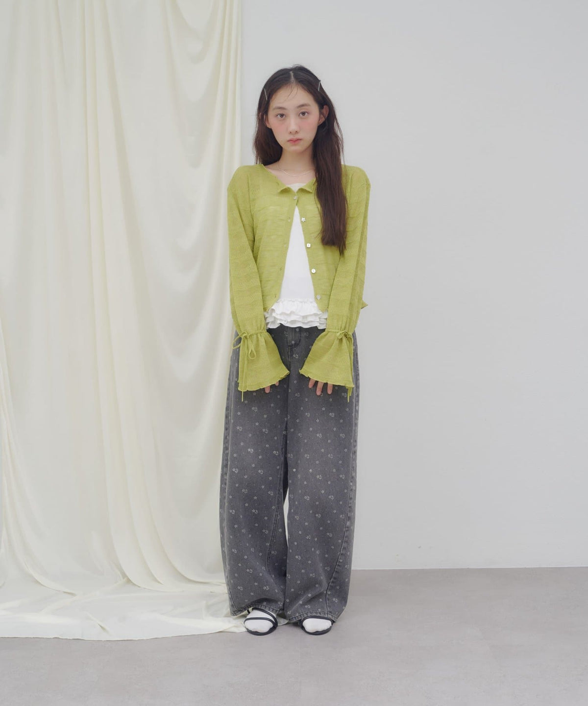 umm. By Discoat 各種紐扣 Sheer Cardigan - Image 19