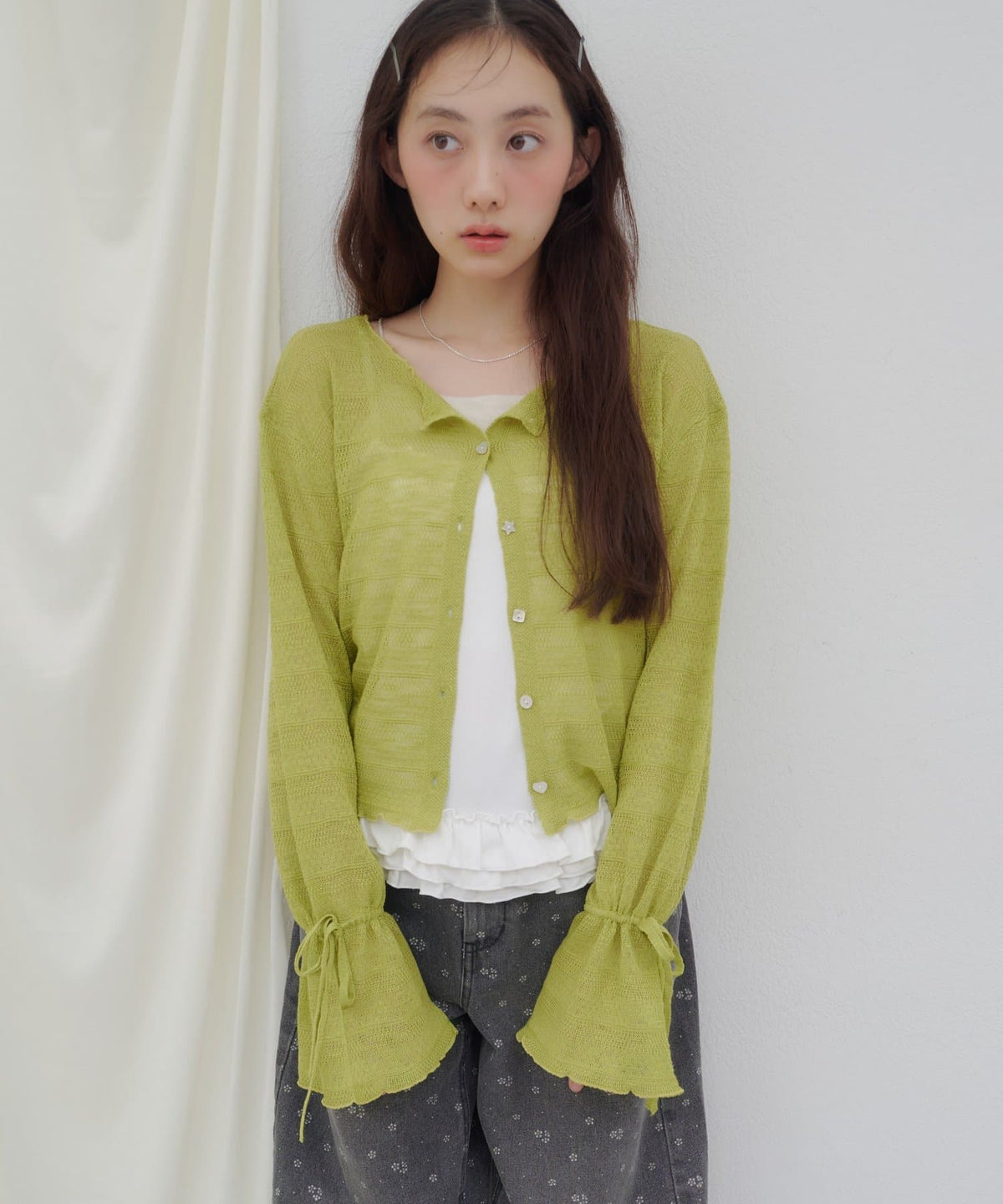 umm. By Discoat 各種紐扣 Sheer Cardigan - Image 22