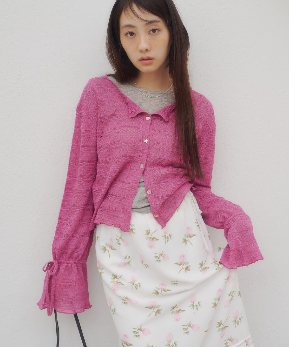 umm. By Discoat 各種紐扣 Sheer Cardigan - Image 5