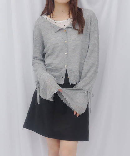 umm. By Discoat 各種紐扣 Sheer Cardigan - Image 3