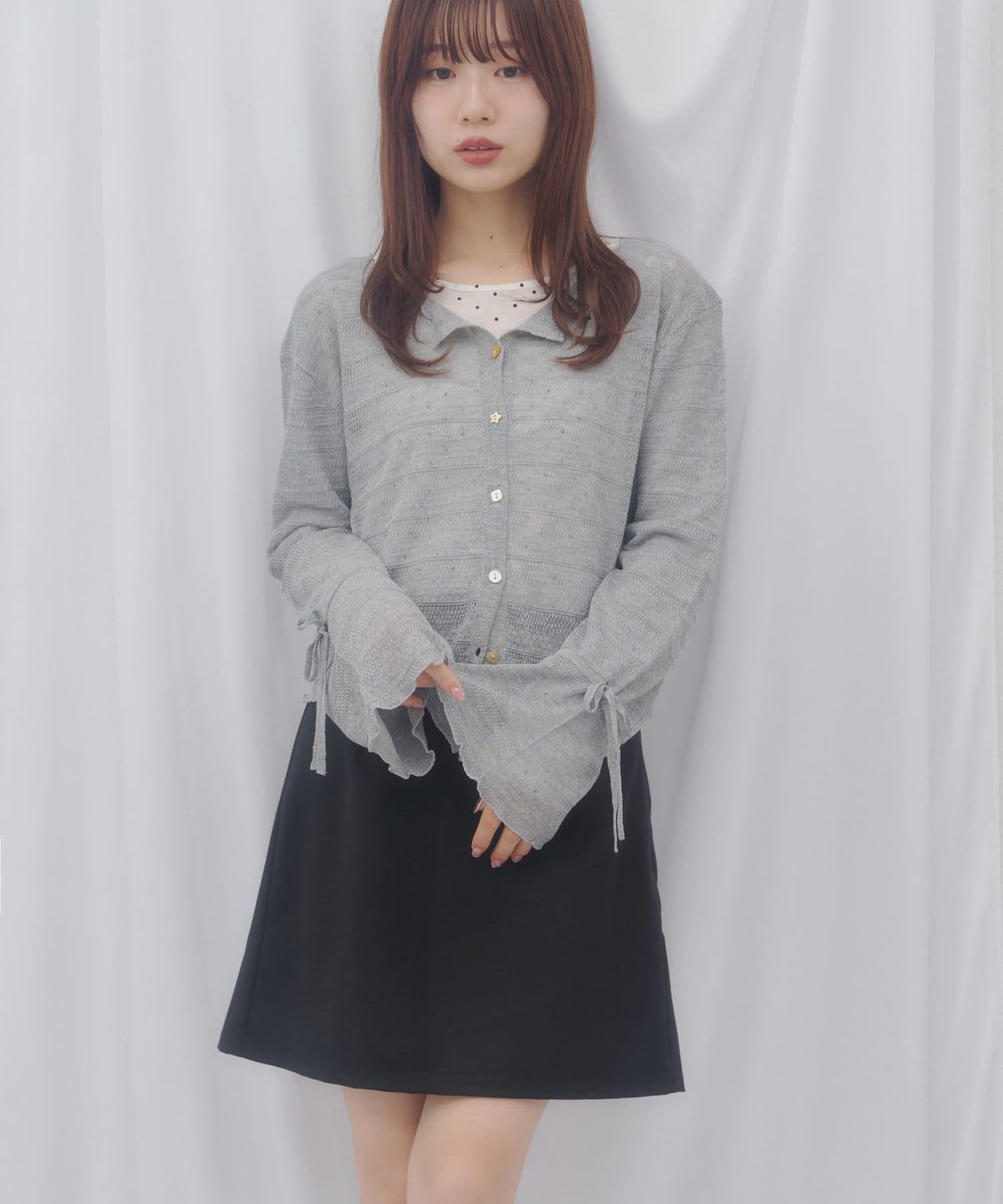 umm. By Discoat 各種紐扣 Sheer Cardigan - Image 32