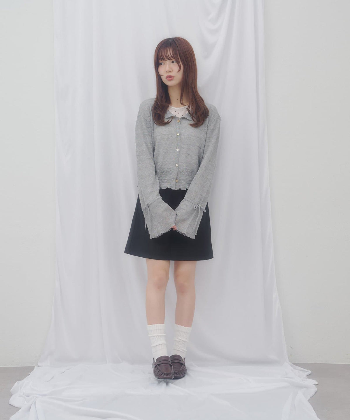 umm. By Discoat 各種紐扣 Sheer Cardigan - Image 33