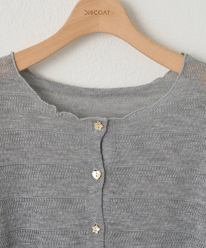 umm. By Discoat 各種紐扣 Sheer Cardigan - Image 36