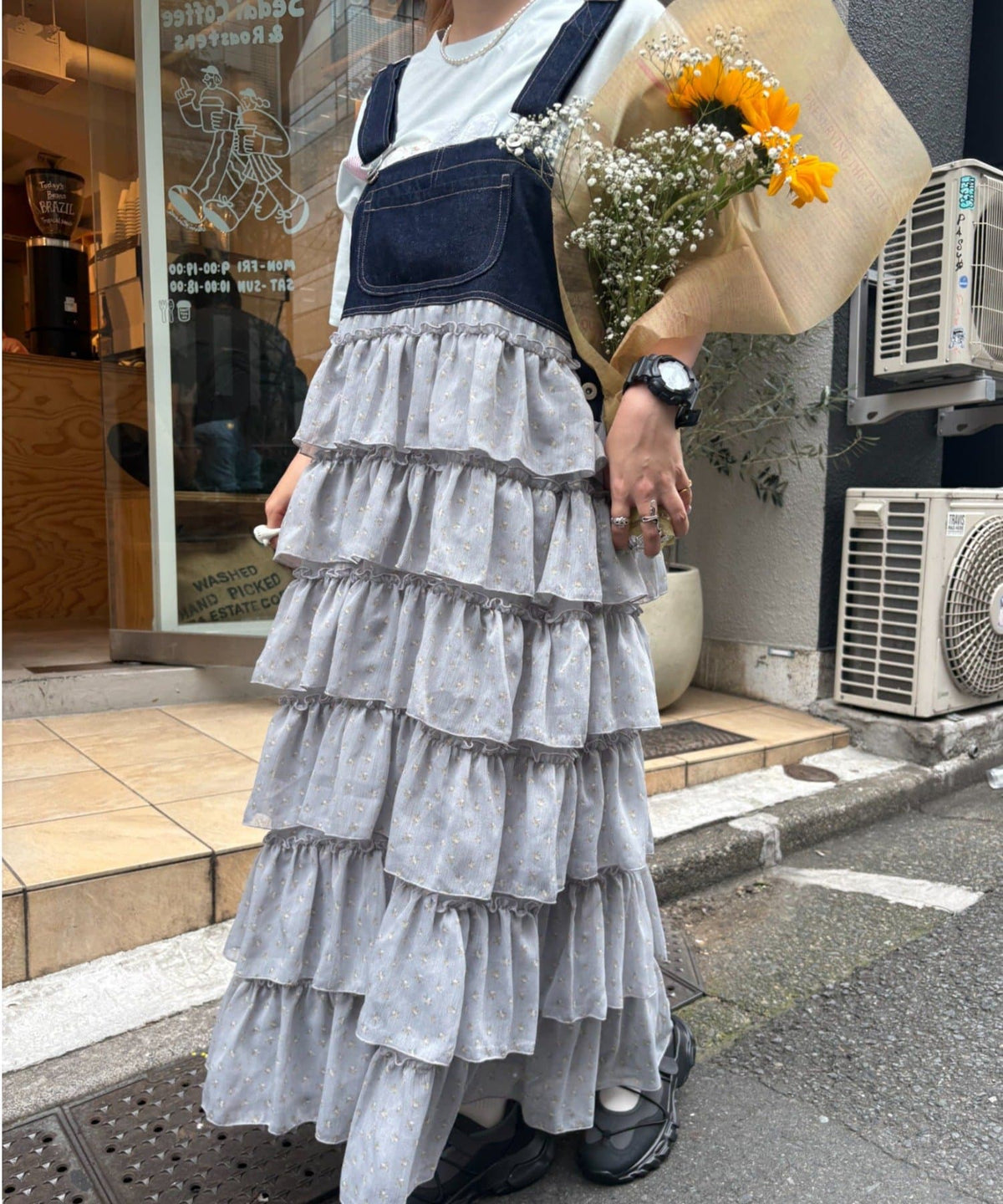 w closet 荷葉邊多層吊帶裙 - Image 13
