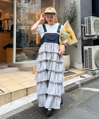 w closet 荷葉邊多層吊帶裙 - Image 15