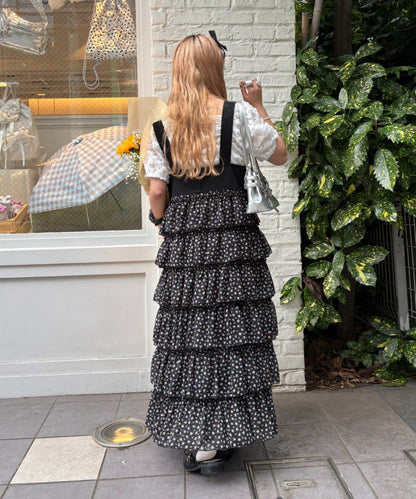 w closet 荷葉邊多層吊帶裙 - Image 21