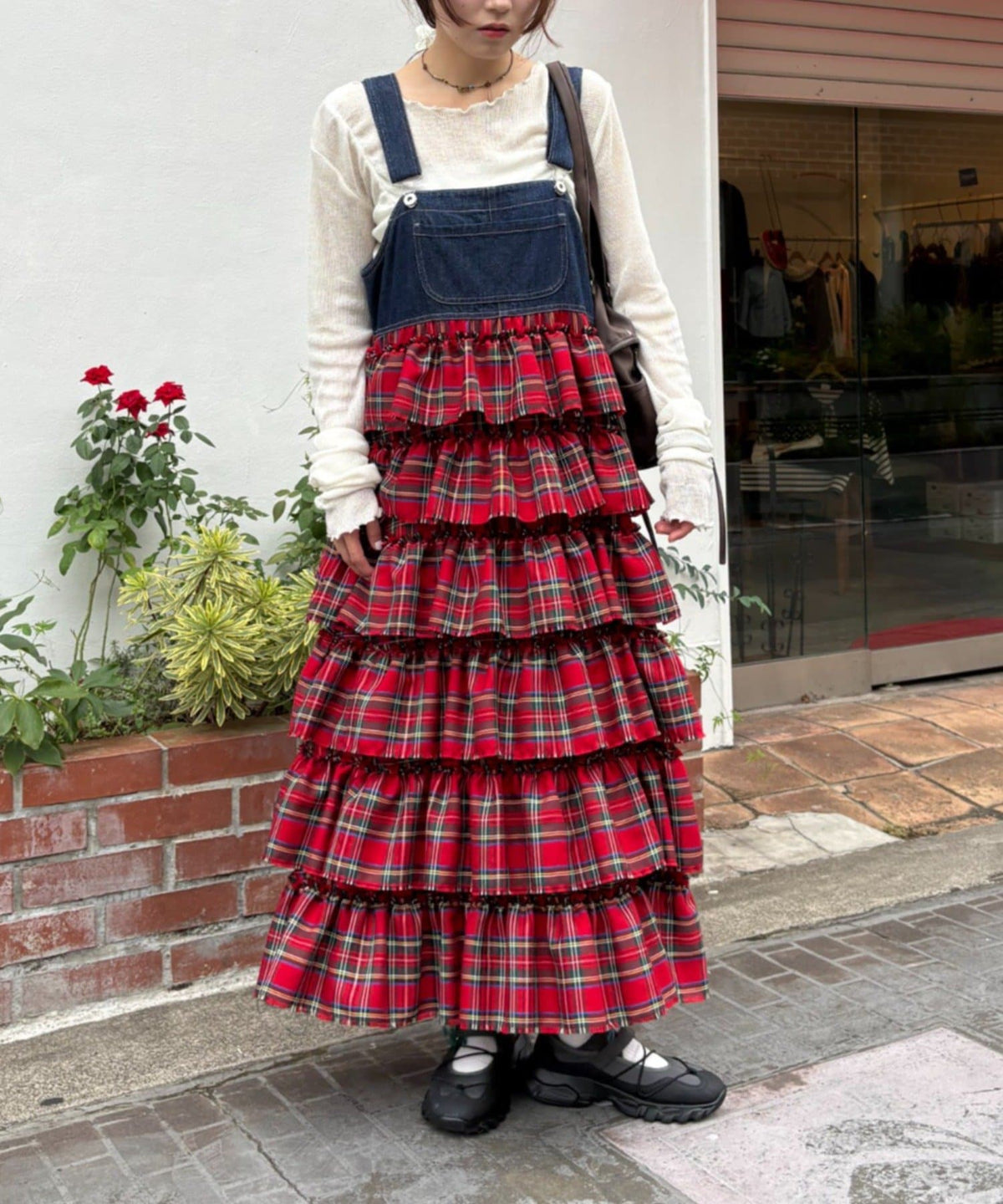 w closet 荷葉邊多層吊帶裙 - Image 22