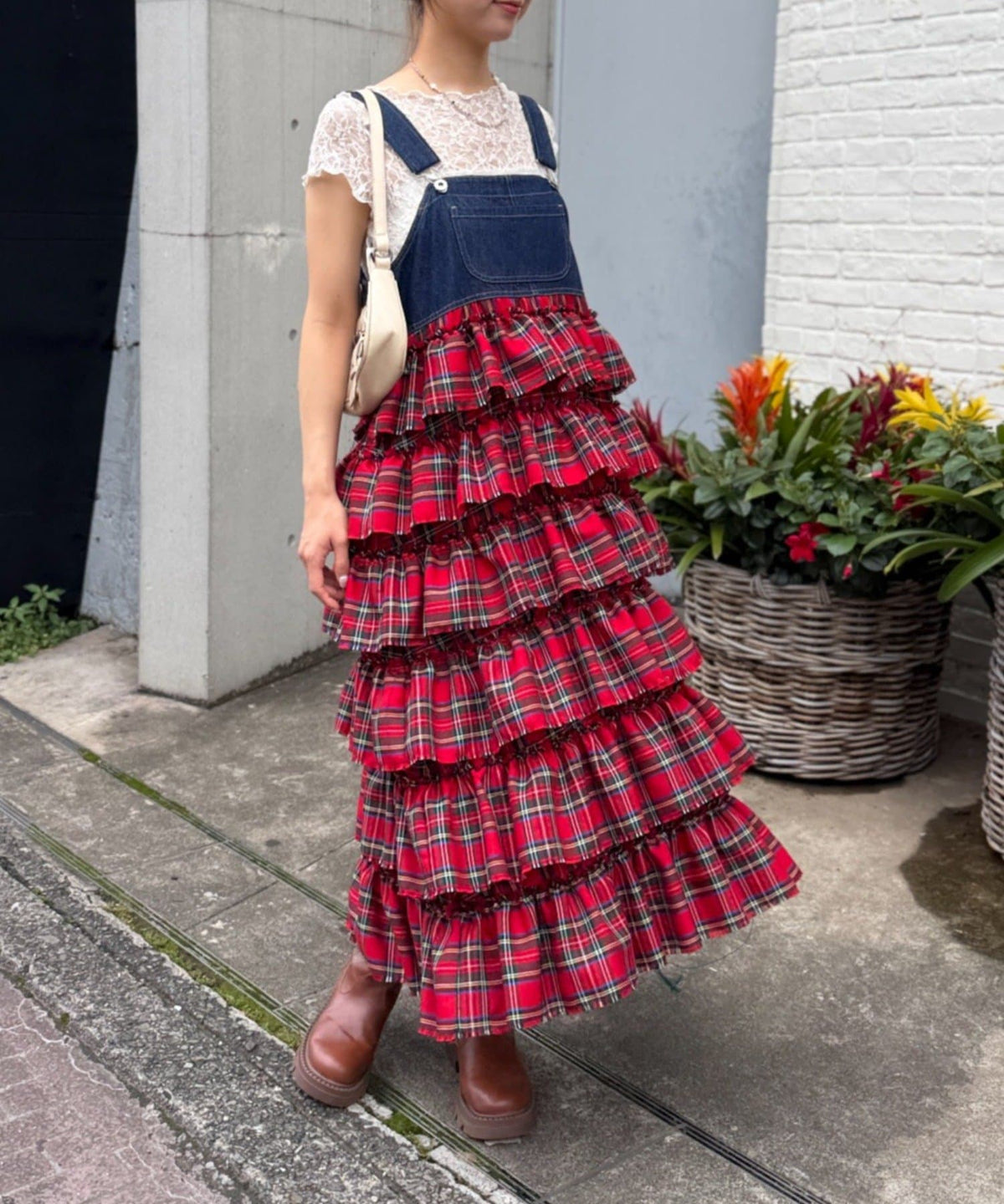 w closet 荷葉邊多層吊帶裙 - Image 26