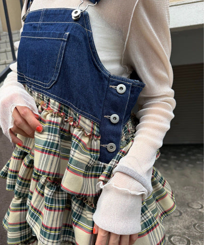 w closet 荷葉邊多層吊帶裙 - Image 36