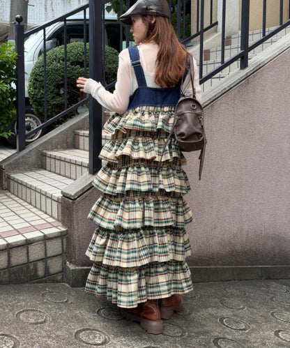 w closet 荷葉邊多層吊帶裙 - Image 30