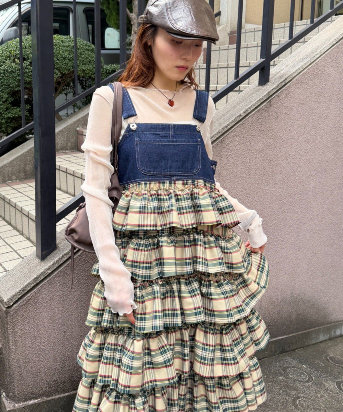 w closet 荷葉邊多層吊帶裙 - Image 32