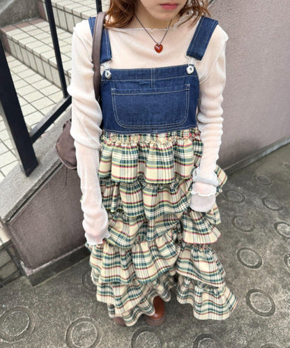 w closet 荷葉邊多層吊帶裙 - Image 33