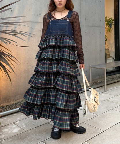 w closet 荷葉邊多層吊帶裙 - Image 6