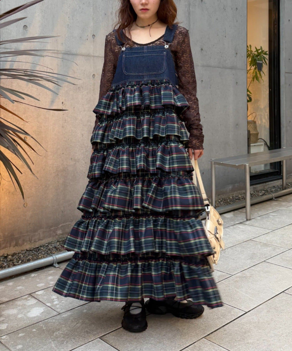 w closet 荷葉邊多層吊帶裙 - Image 37