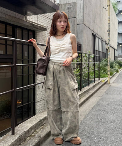 w closet 麂皮蝴蝶結吊帶背心 - Image 5