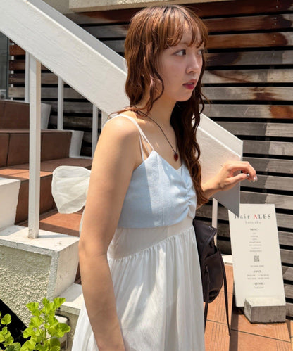 w closet 麂皮蝴蝶結吊帶背心 - Image 3