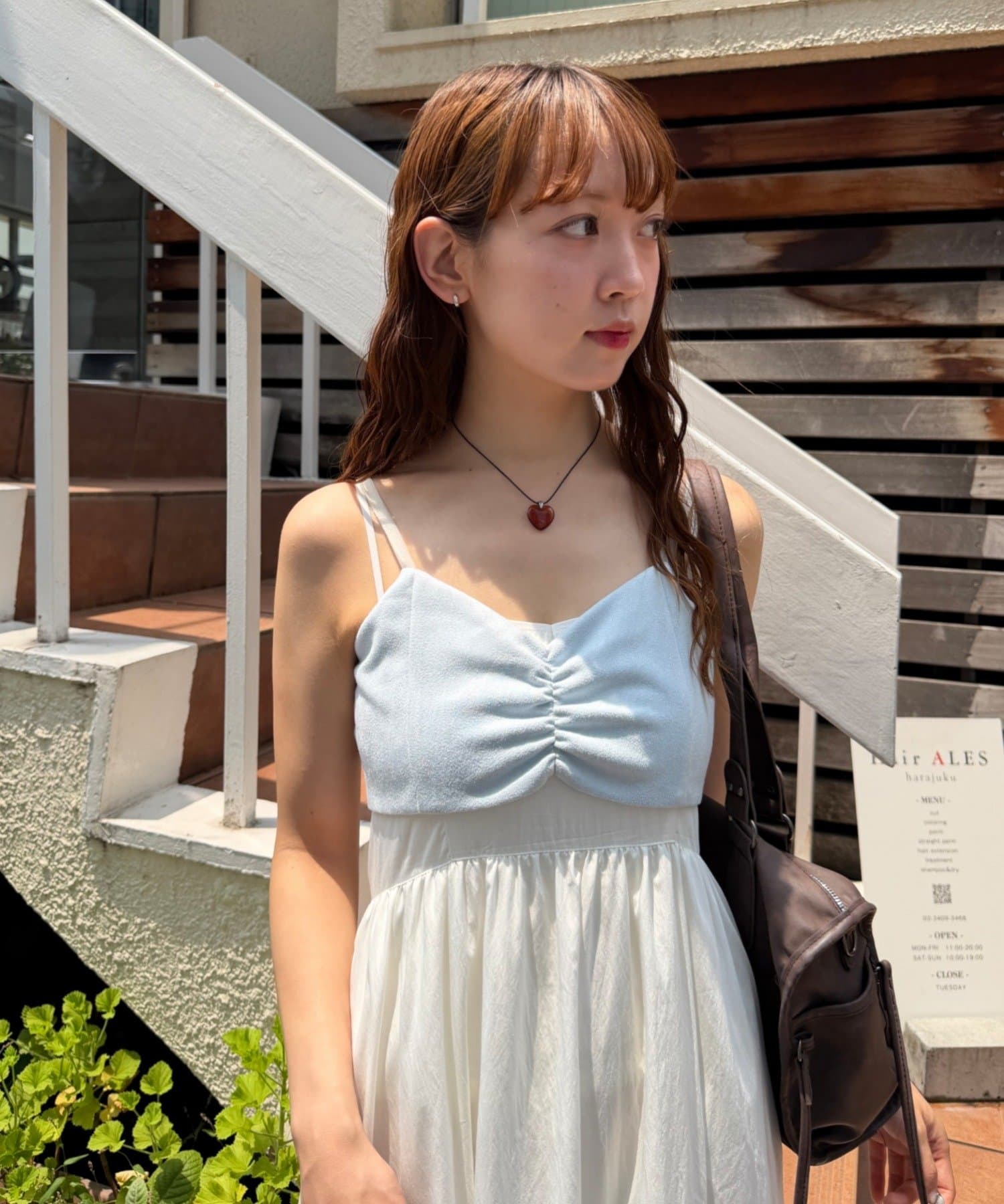w closet 麂皮蝴蝶結吊帶背心 - Image 7