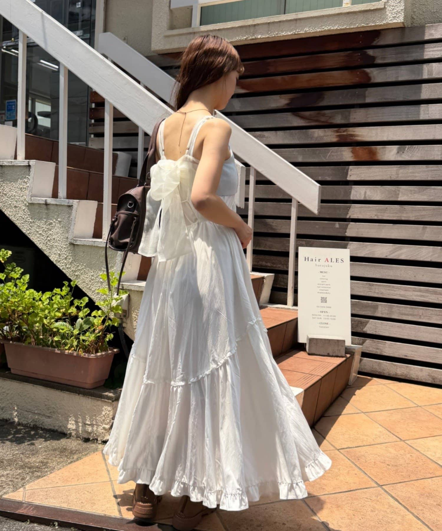w closet 麂皮蝴蝶結吊帶背心 - Image 11