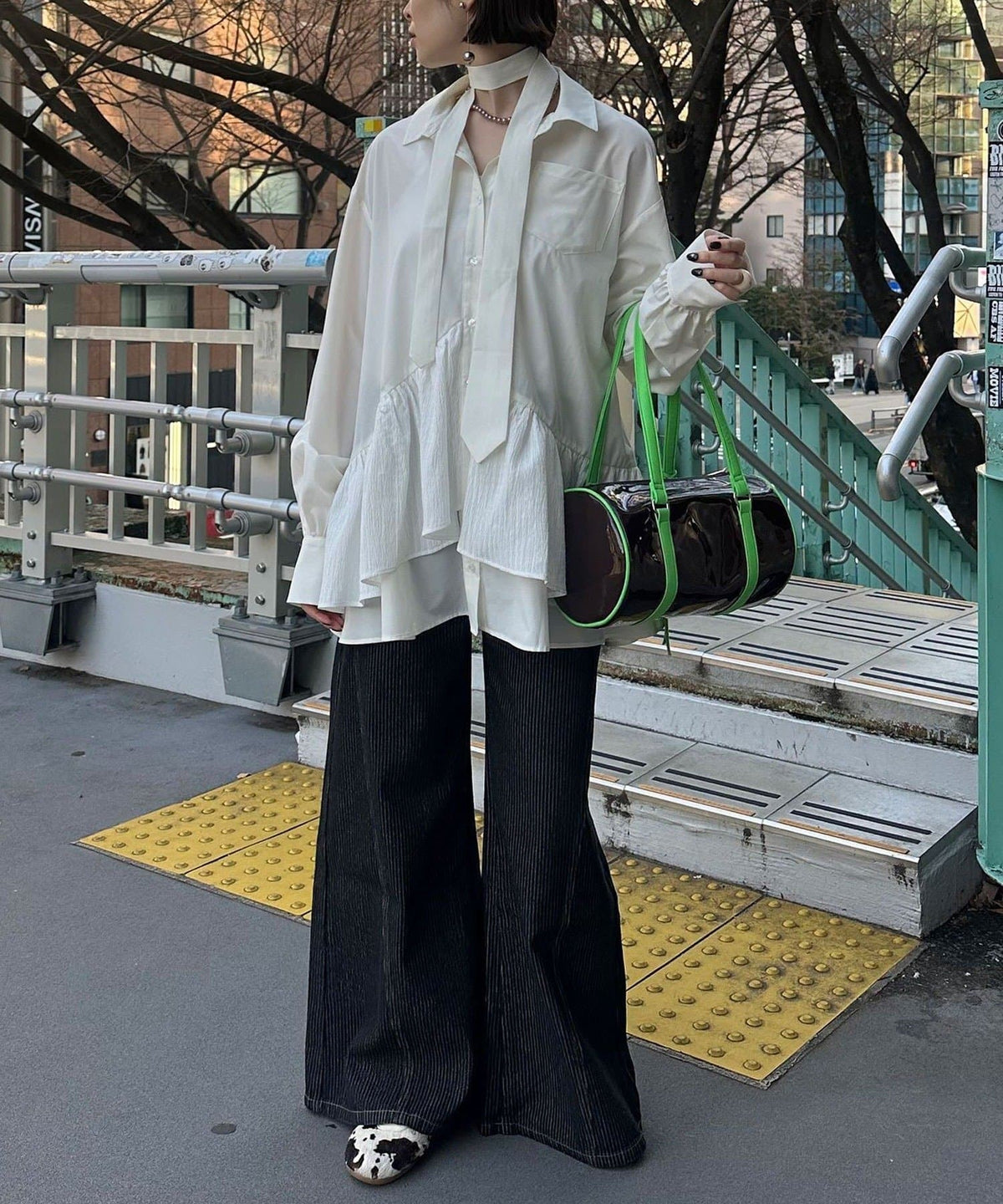 [長袖Ver] CIAOPANIC 多層束腰襯衫裙連TIE - Image 13