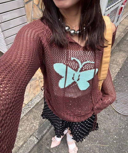 CIAOPANIC Butterfly openwork knit - Image 3
