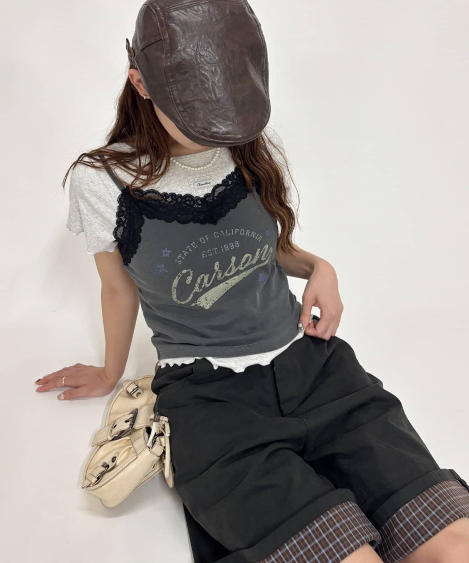 w closet Logo Lace吊帶背心 - Image 1