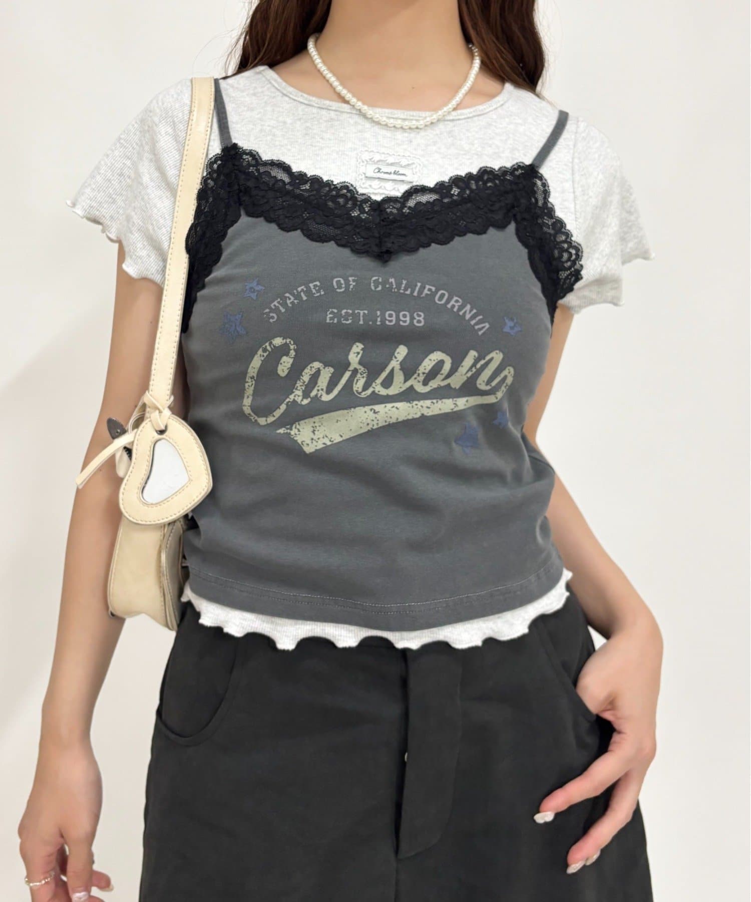w closet Logo Lace吊帶背心 - Image 4