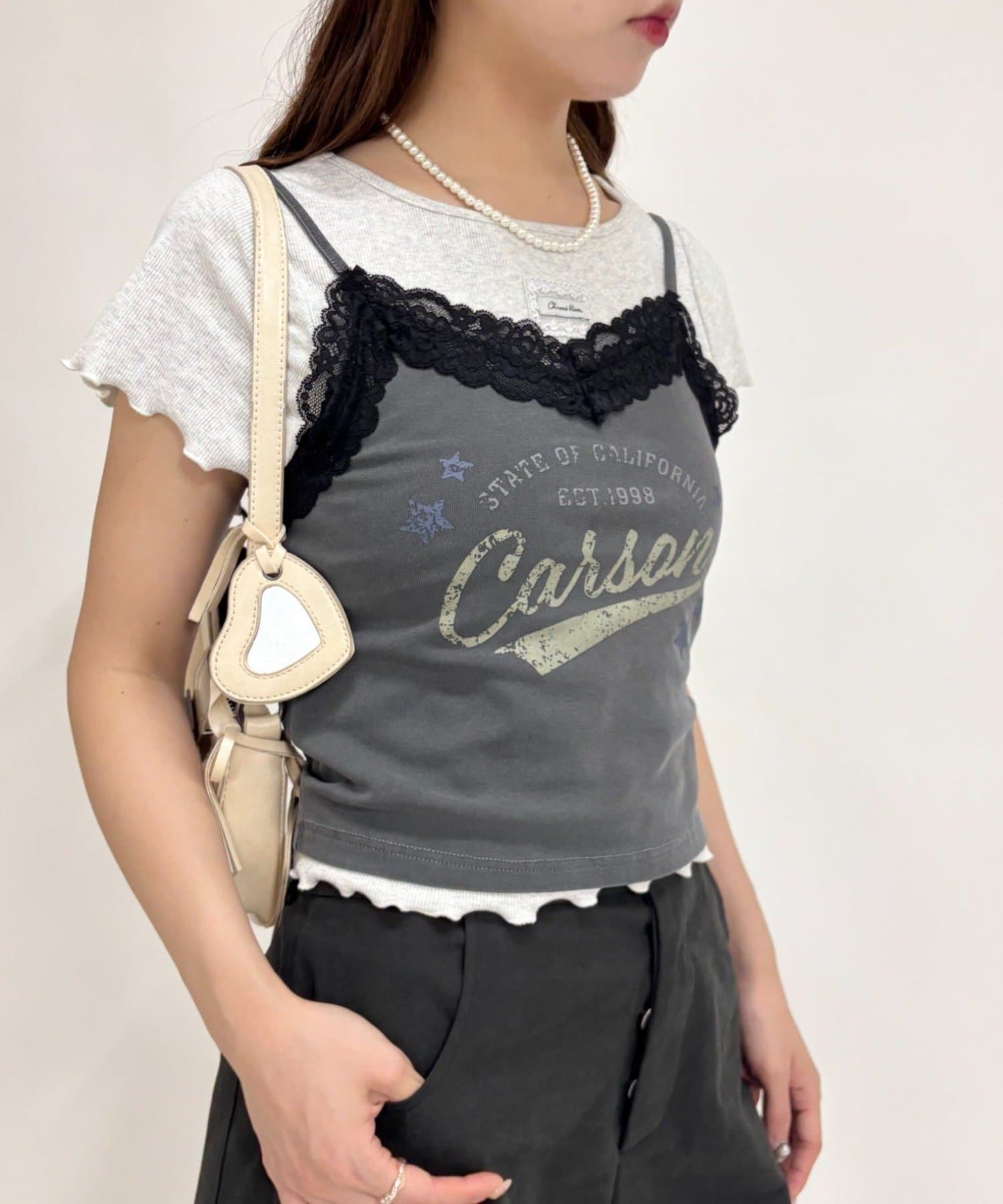 w closet Logo Lace吊帶背心 - Image 5