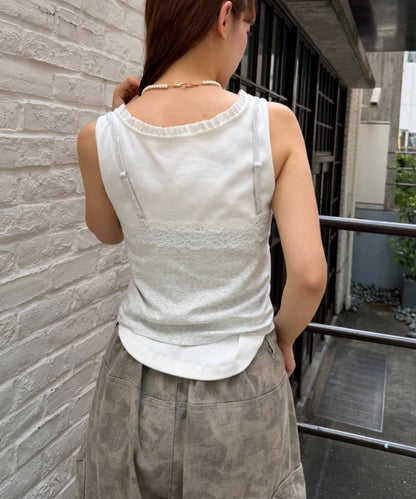w closet Logo Lace吊帶背心 - Image 12